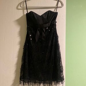 Black Betsey Johnson evening midi length dress